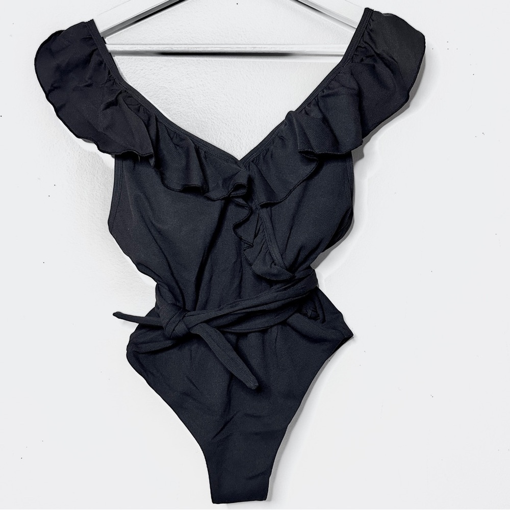 Toluca Isabella S Black Ruffle Wrap Valentina Collection
